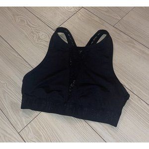 Pink Ultimate Victorias Secret Unlined Sports Bra Crossback Womens S Small Black